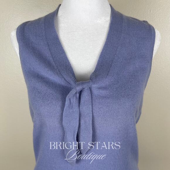 Rare Vintage Sleeveless Cashmere Sweater Vest ALT ASO Lorelai Gilmore Girls Tie - Picture 8 of 10